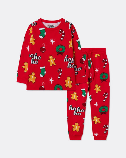 Kids' Red Hohoho Christmas Pyjamas