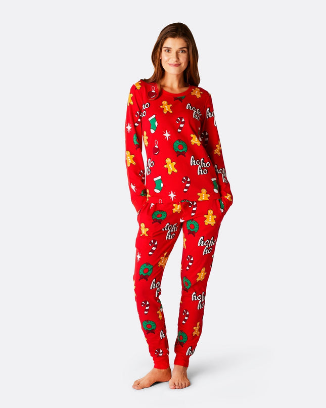 Women's Red Hohoho Christmas Pyjamas