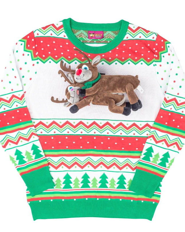Humping Reindeer 3D Animated Ugly Christmas Sweater