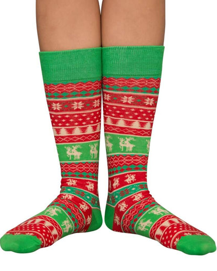 Humping Reindeer Ugly Christmas Socks in Red and Green