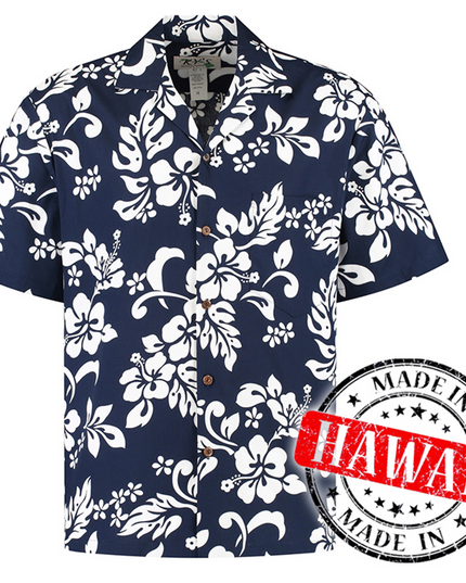 Blue Floral Hawaiian Shirt