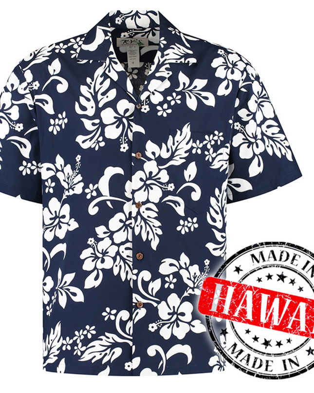 Blue Floral Hawaiian Shirt