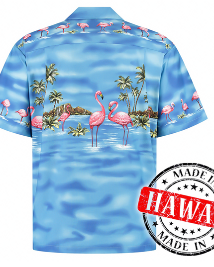 Flamingo in Water Design Hawaiian Shirt