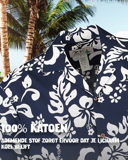 Blue Floral Hawaiian Shirt