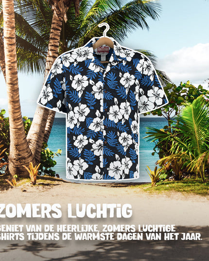 Graceful Blue Flowers Hawaiian Shirt