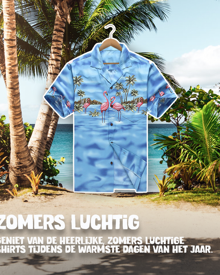 Flamingo in Water Design Hawaiian Shirt