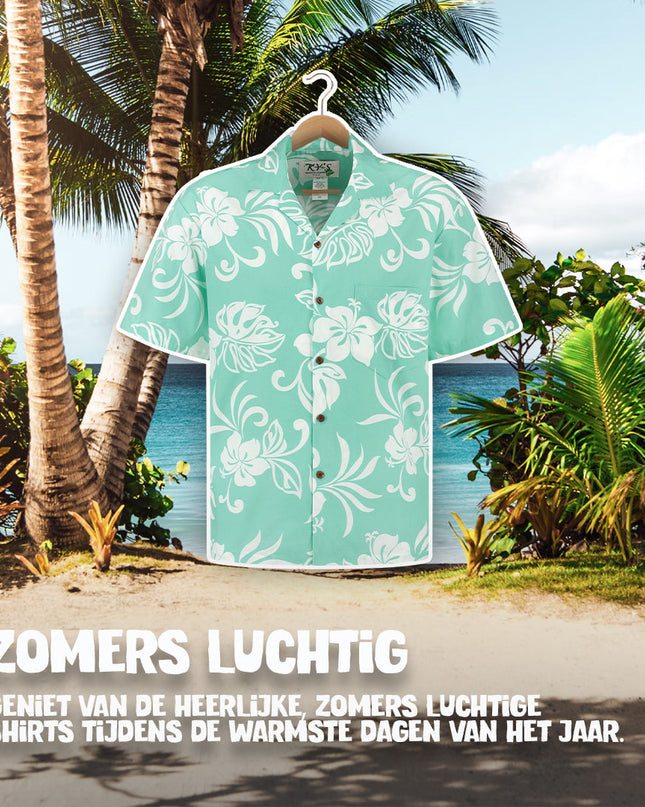 Turquoise Vacation Flair Hawaiian Shirt