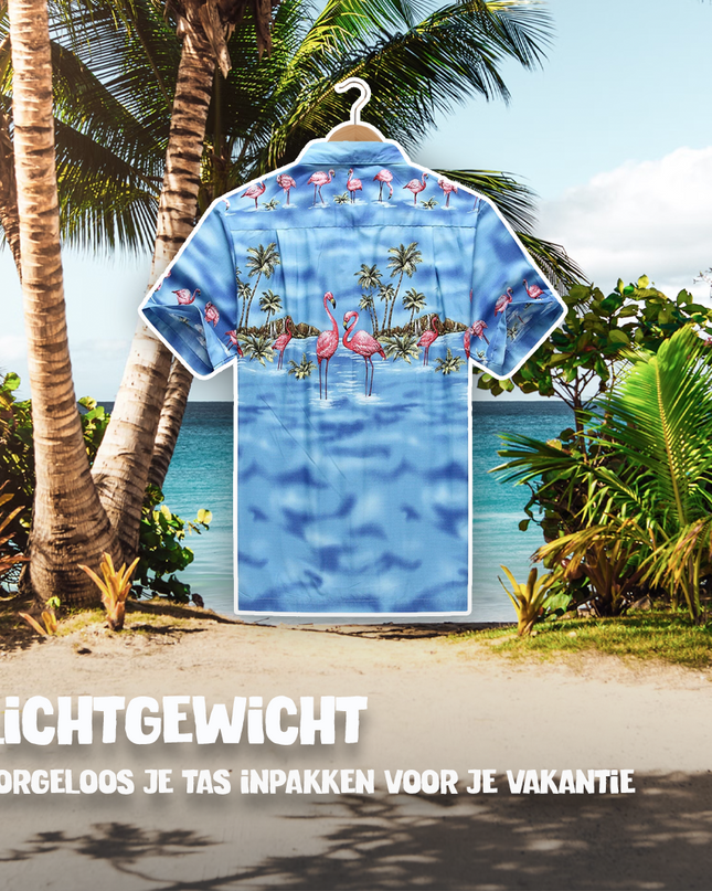 Flamingo in Water Design Hawaiian Shirt