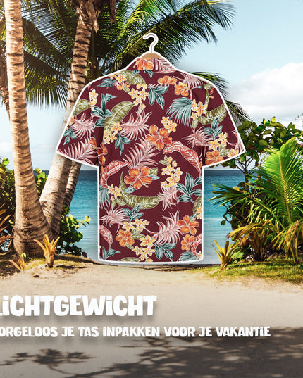 Tropical Oasis Bordeaux Hawaiian Shirt