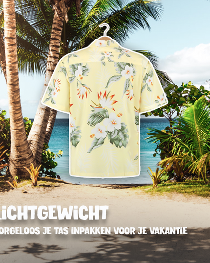 Hibiscus Yellow Hawaiian Shirt for Men