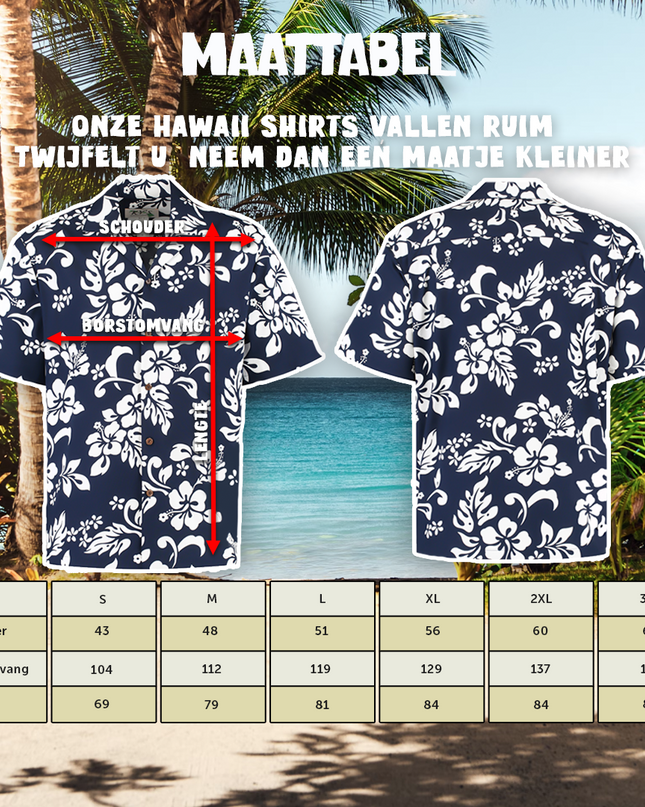 Blue Floral Hawaiian Shirt