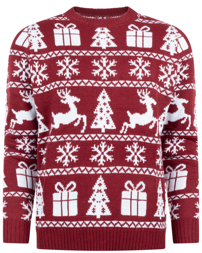 Christmas Sweater Marius for Women in Cozy Bordeaux Red