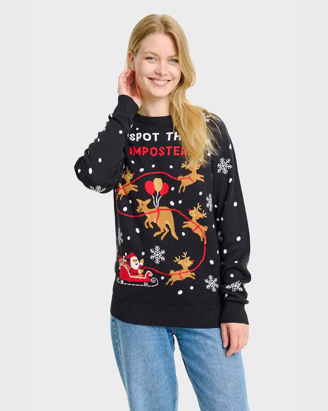Imposter Christmas Sweater for Women - Cozy Holiday Fashion