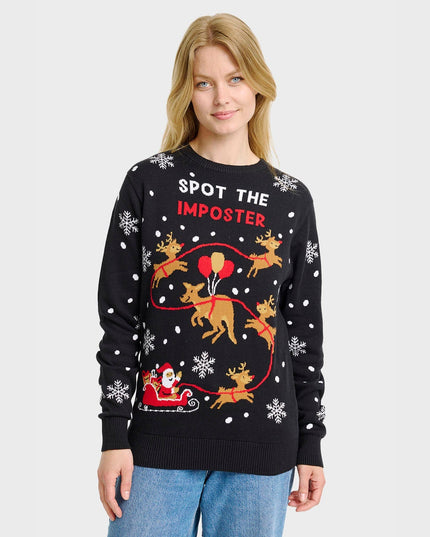 Imposter Christmas Sweater for Women - Cozy Holiday Fashion