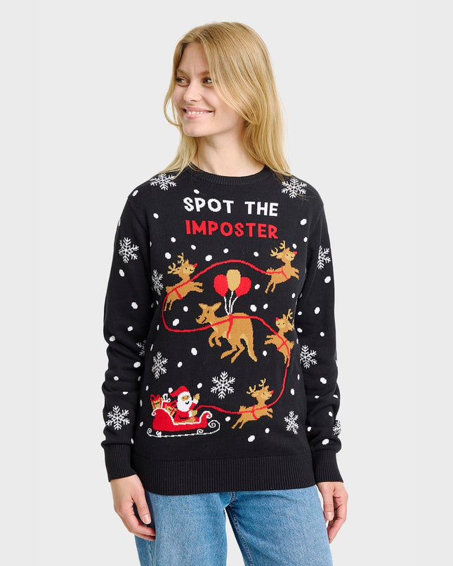 Imposter Christmas Sweater for Women - Cozy Holiday Fashion
