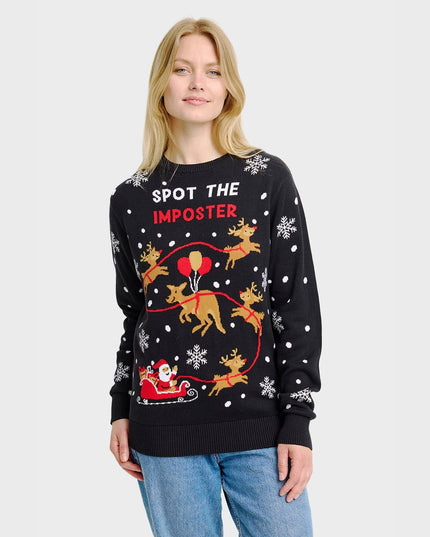 Imposter Christmas Sweater for Women - Cozy Holiday Fashion