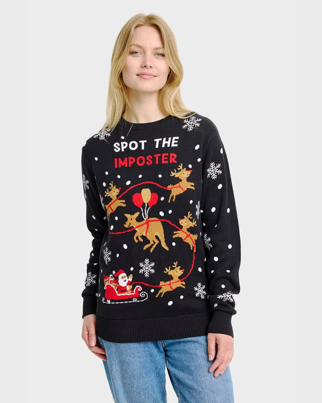 Imposter Christmas Sweater for Women - Cozy Holiday Fashion
