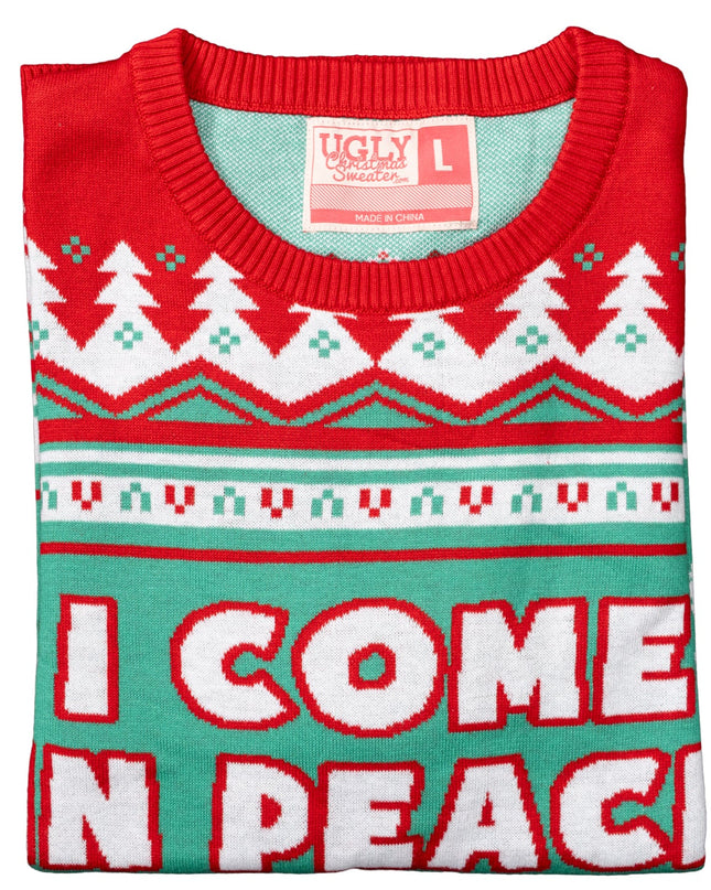 I Come in Peace Couples Unisex Ugly Christmas Sweaters