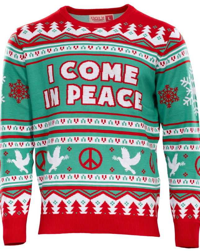 I Come in Peace Couples Unisex Ugly Christmas Sweaters