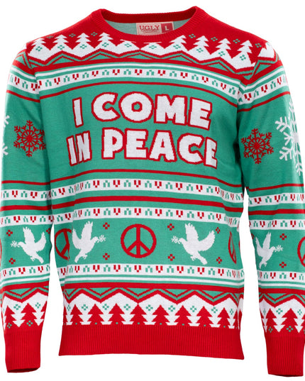 I Come in Peace Couples Unisex Ugly Christmas Sweaters
