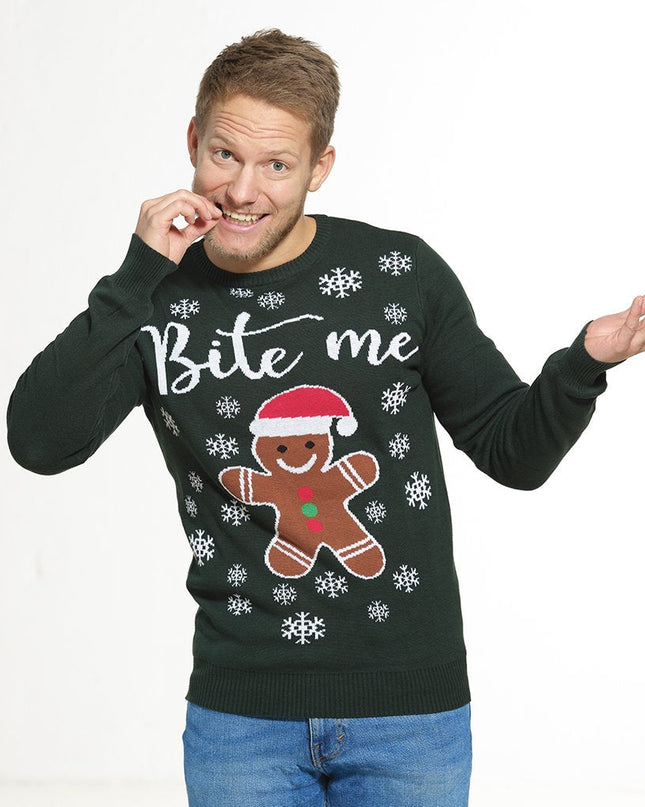 Bite Me Christmas Sweater - Unisex Holiday Sweater