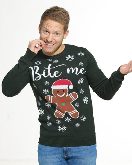 Bite Me Christmas Sweater - Unisex Holiday Wear