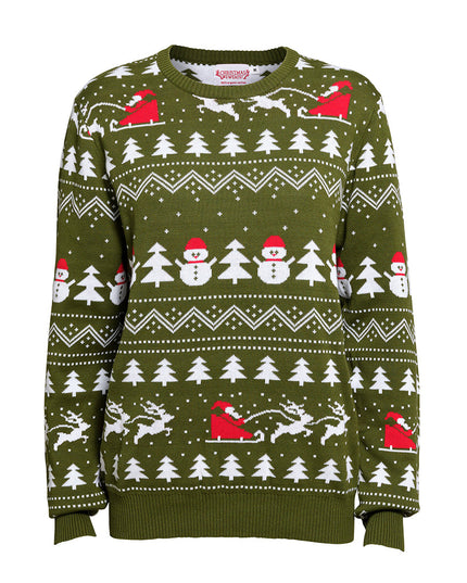 Stylish Green Christmas Sweater - Unisex Holiday Fashion