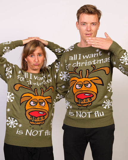 "Not Flu" Christmas Sweater - Unisex