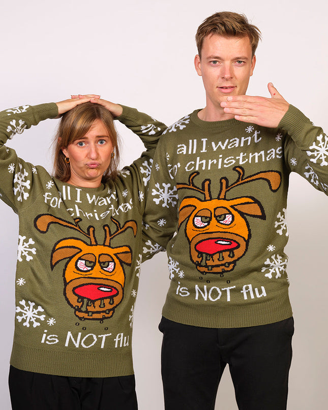 "Not Flu" Christmas Sweater - Unisex