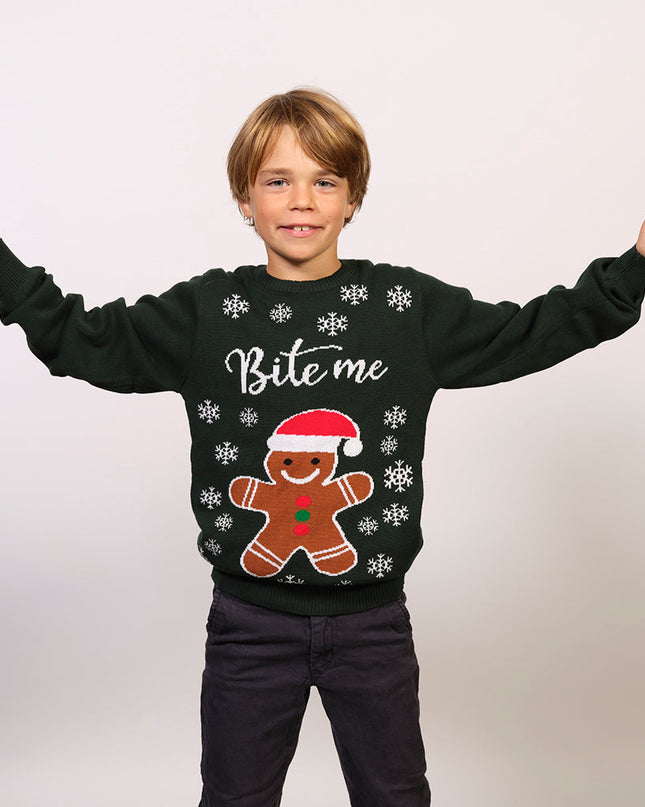 Bite Me Christmas Sweater for Kids