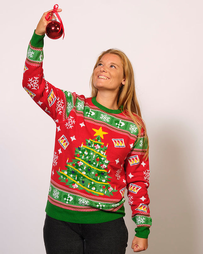 Light-Up Decorated Christmas Tree Sweater