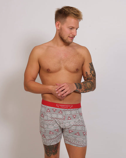 Gray Christmas Underwear for Men