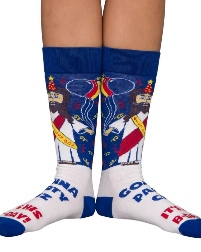Jesus Birthday Boy Ugly Christmas Socks