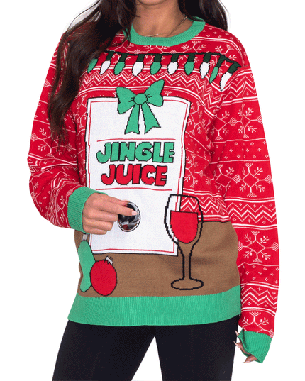 Jingle Juice Beverage Theme Ugly Christmas Sweater