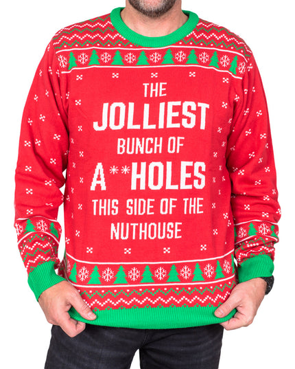 The Jolliest Bunch Red Ugly Christmas Sweater