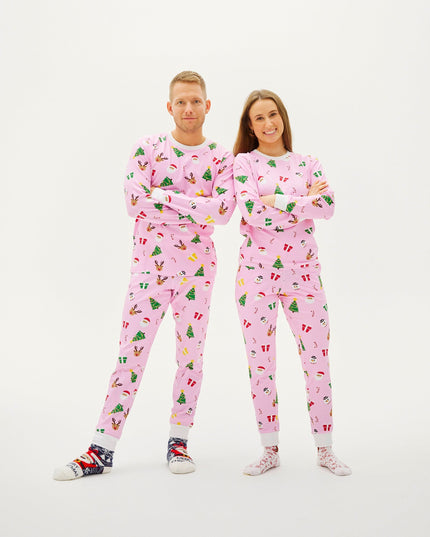 Pinkish Christmas Pajamas for Men - Year-Round Comfort