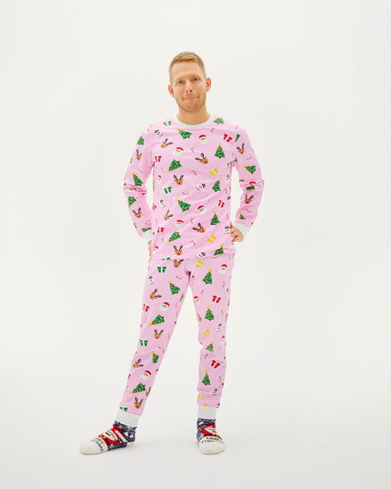 Pinkish Christmas Pajamas for Men - Year-Round Comfort
