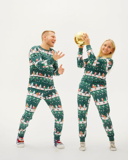 Cozy Family Green Christmas Pajamas