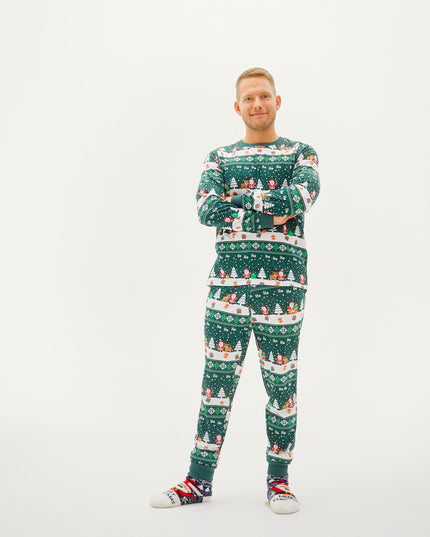 Cozy Family Green Christmas Pajamas