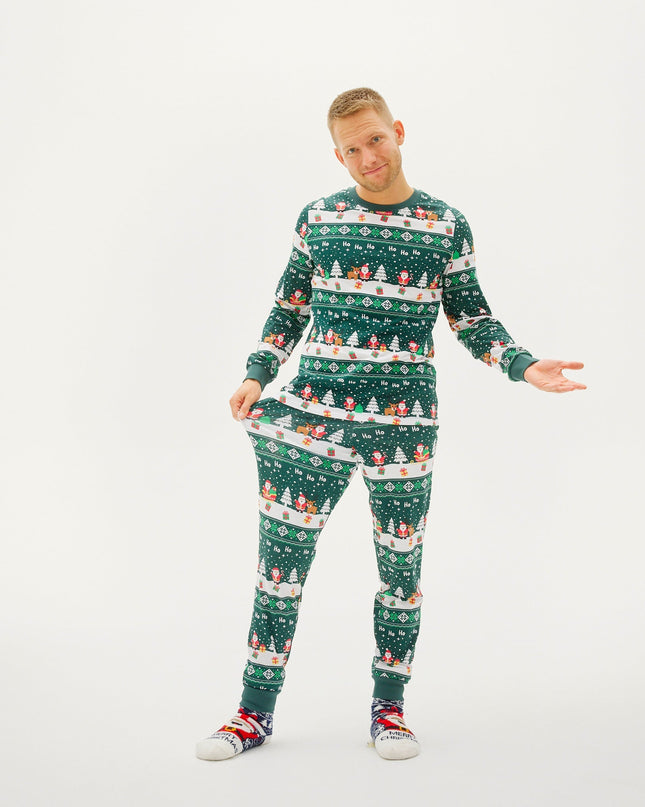 Cozy Family Green Christmas Pajamas