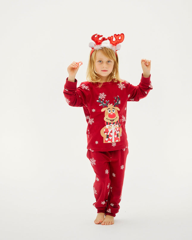 Rudolf's Cute Red Christmas Pajamas for Kids