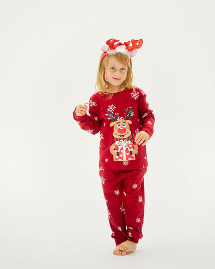 Rudolf's Cute Red Christmas Pajamas for Kids