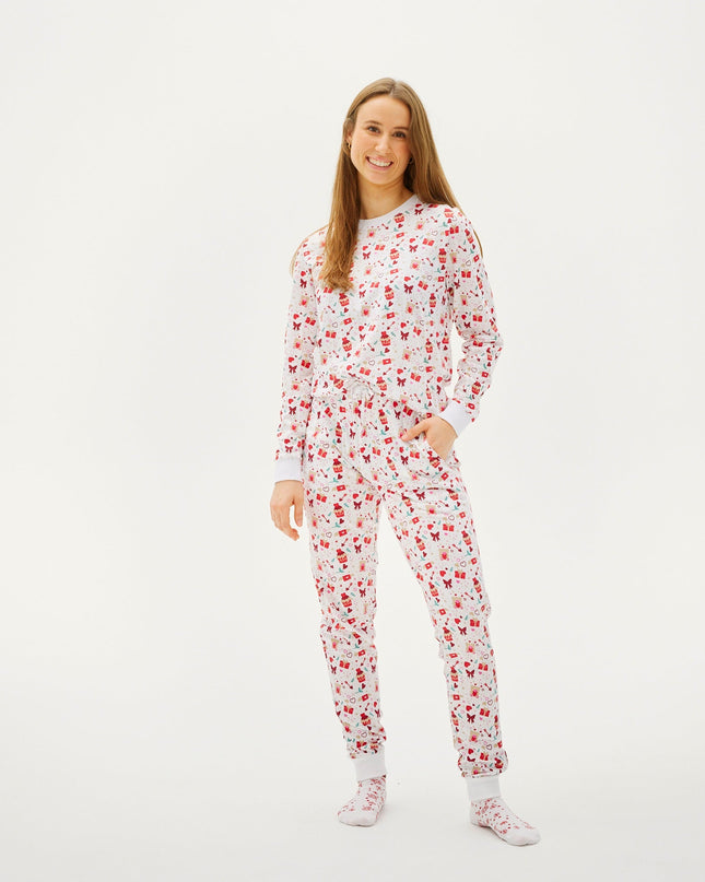 Valentine's Day Pajamas in White for Women