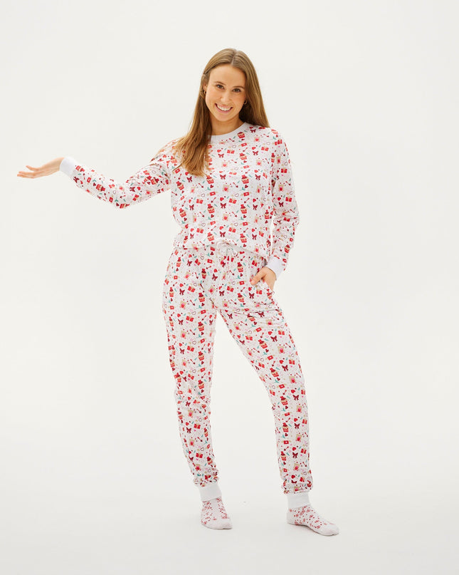 Valentine's Day Pajamas in White for Women