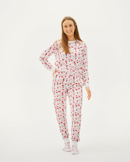 Valentine's Day Pajamas in White for Women