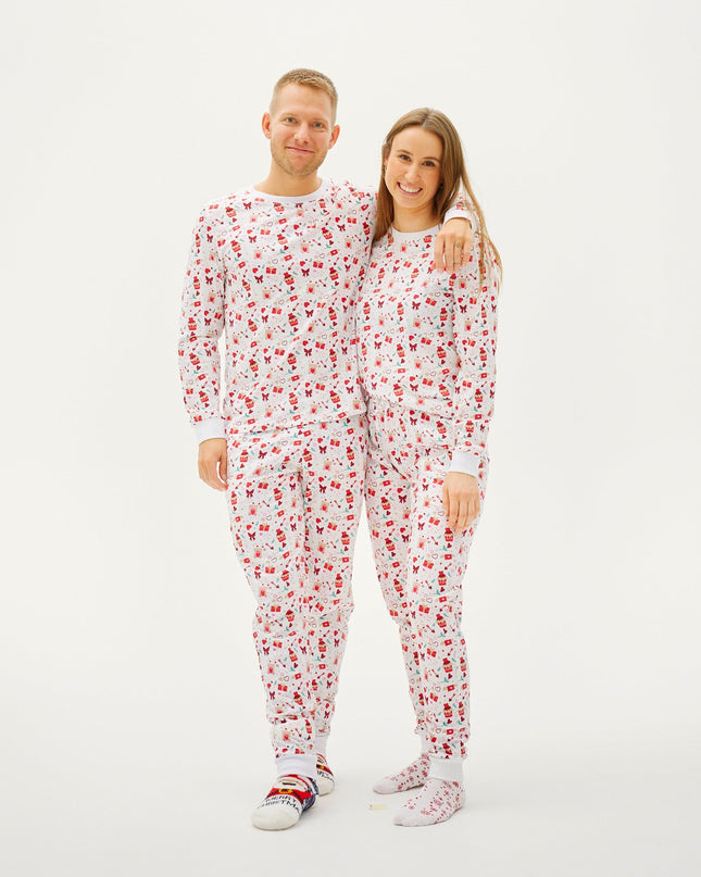 Valentine's Day Pajamas in White for Women