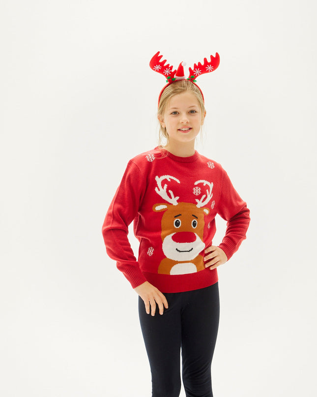 Loving Reindeer Christmas Sweater for Kids