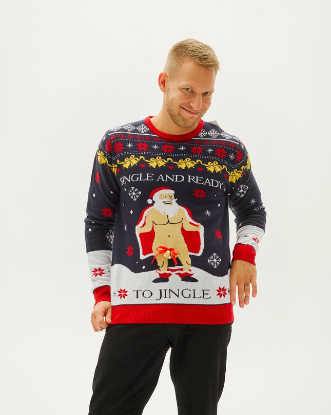 Single and Ready to Jingle Christmas Sweater for Men