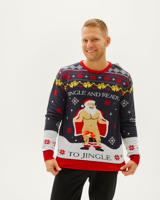 Men's Single and Ready to Jingle Christmas Sweater