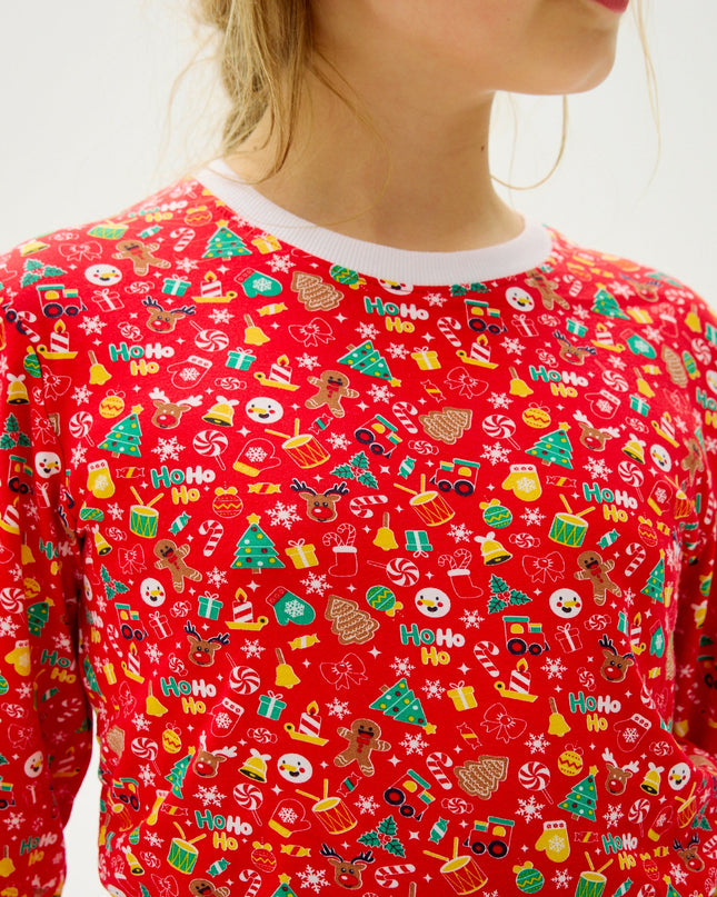 Crazy Christmas Pajamas Red for Kids